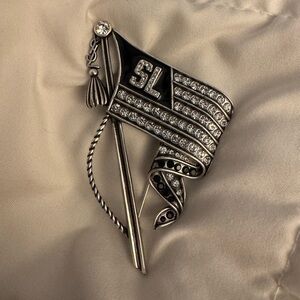 Saint Laurent Flag Brooch